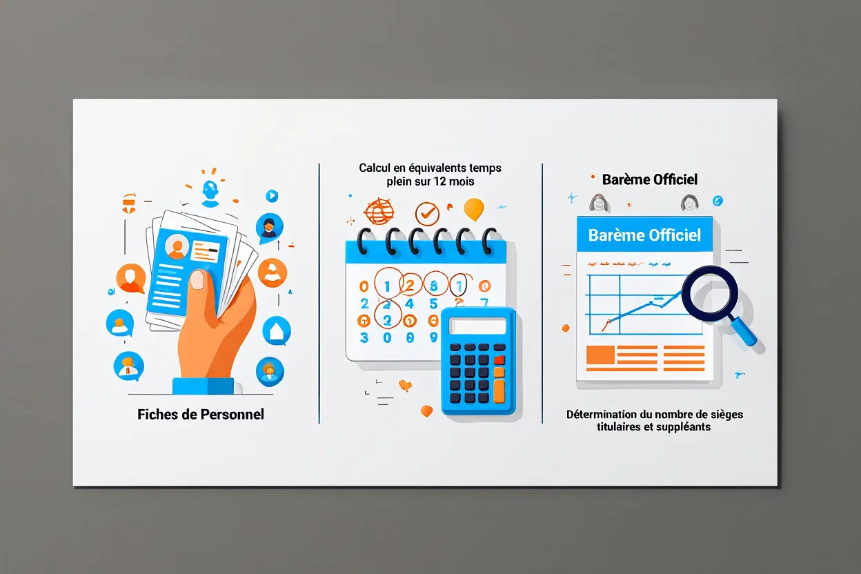 Processus de calcul du nombre de sièges CSE
