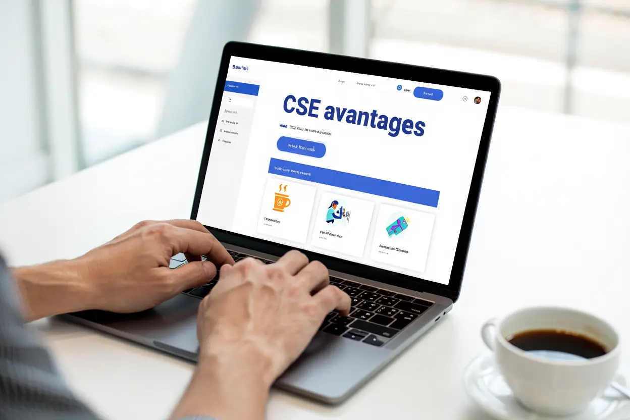 Interface de plateforme numérique CSE affichant les offres disponibles pour les salariés