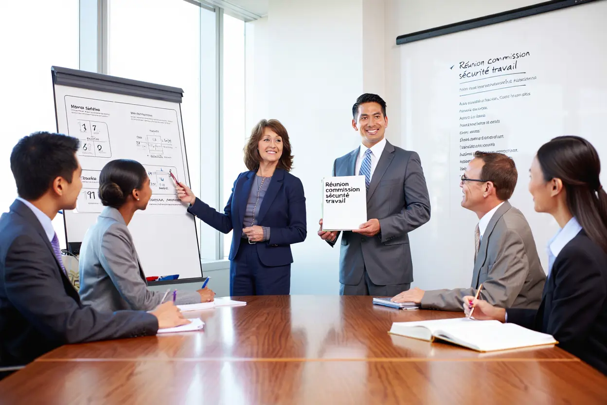 Membres de commission SSCT lors d'une réunion de prévention