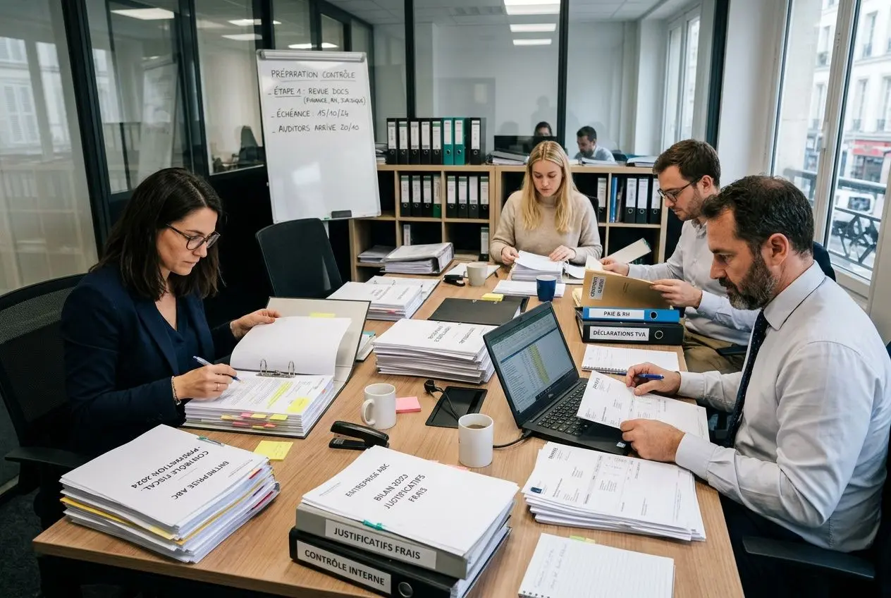 Dossiers et registres préparés pour visite inspection