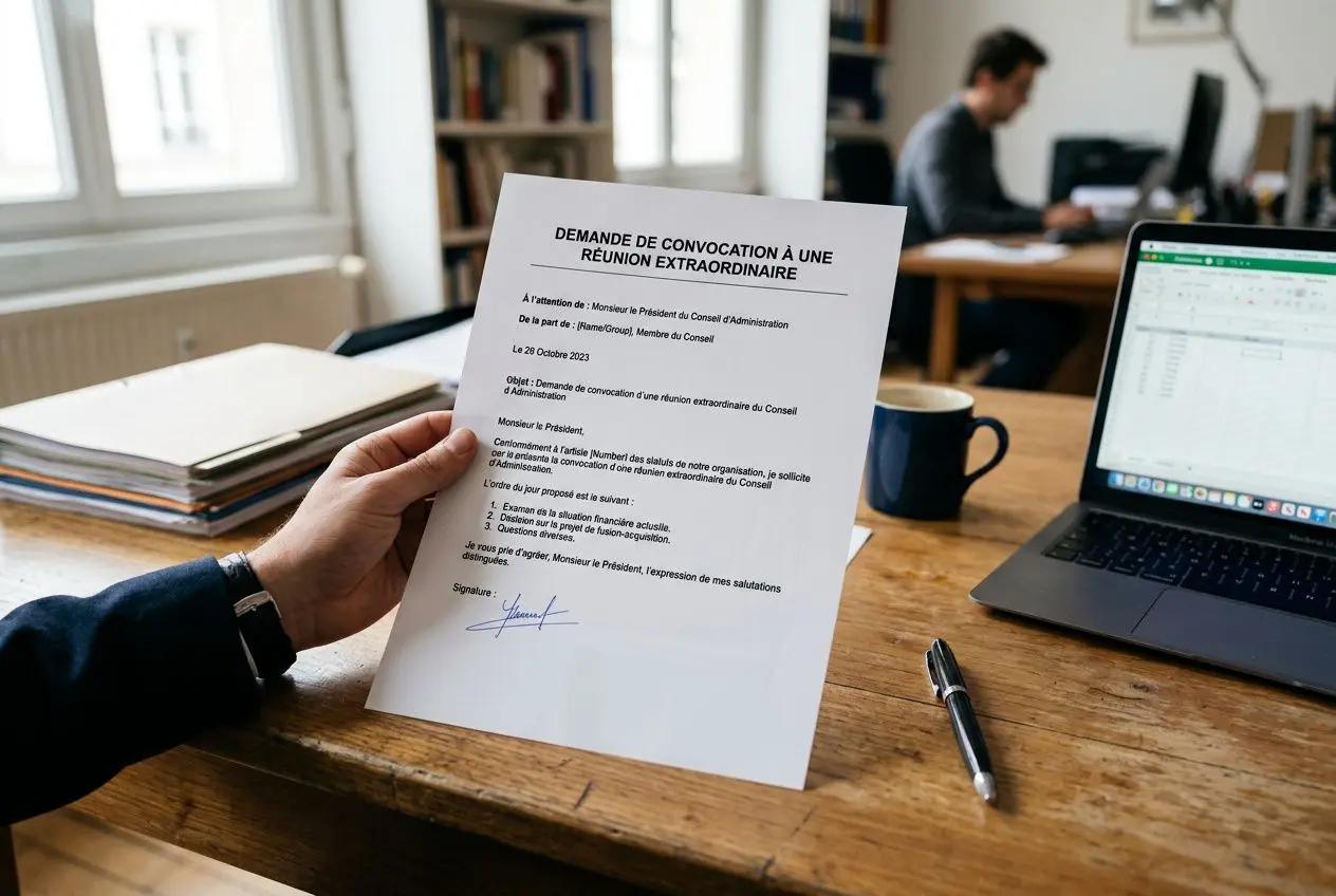 Formulation d'une demande de réunion urgente du CSE